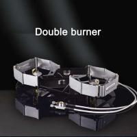 Estufa de Gas de doble cabezal de BRS-32, horno portátil para acampar al aire libre, interruptor de fuego, juego de utensilios de cocina con Control ajustable gratis - details 1