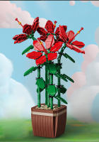 Ramo de flores de Cymbidium Faberi Bonsai, planta en maceta, decoración del hogar, bloques de construcción, juguetes para niños - details 26