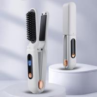 Portátil Sin Cable Alisador de Cabello 3 Velocidades Ajustables Cepillo Eléctrico para Estilizar Rizos Desenredador para Belleza - details 20