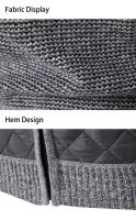 Suéter de otoño e invierno para hombre, cárdigan suelto, suéter de lana, jersey de cuello alto frío, cortavientos empalmado, chaqueta informal - details 17