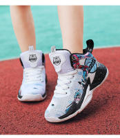 Zapatos de baloncesto antideslizantes para niños, zapatos deportivos transpirables, cómodos zapatos atléticos de entrenamiento de gimnasia, Zapatillas altas para niños - details 21
