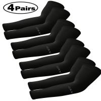 4 pares de mangas de brazo de protección solar y enfriamiento - Unisex, transpirables y ajuste de compresión para hombres, mujeres y adolescentes - Ideal para deportes al aire libre, ciclismo y actividades escolares de verano, accesorios deportivos - details 1
