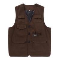 Chaleco de trabajo Retro informal para hombre, gran oferta de temporada, primavera y otoño, chaleco con hombreras en capas a la moda con múltiples bolsillos, corte holgado - details 3