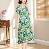 Elegante Vestido de Verano 2024 Estilo Vintage Suelto para Mujeres Cuello en V Casual - details 12