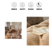 Juego de ropa de cama cálida de piel sintética de conejo, funda de edredón cálida transpirable, agradable a la piel, Queen, acogedor, Otoño e Invierno - details 10