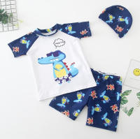 Bañadores de manga corta para niños, ropa de baño de secado rápido, transpirable, con estampado de dibujos animados, 3 piezas - details 2