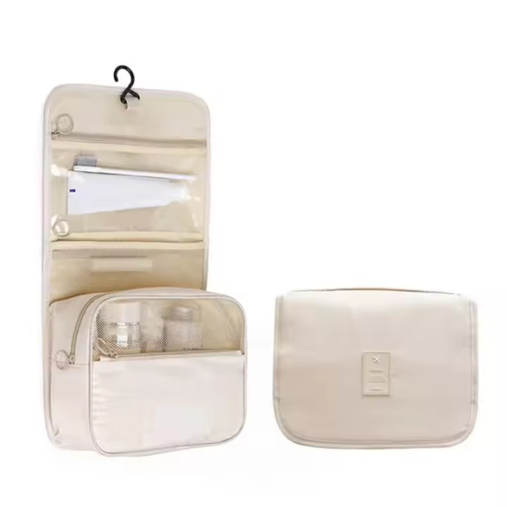 Bolsa de Maquillaje de Viaje Impermeable de Alta Calidad Organizador de Higiene Personal con Gancho para Baño para Mujeres - 1