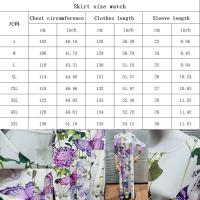 Elegante Vestido de Verano con Estampado de Pescado Cuello Redondo, Talla Grande, Moda Casual para Mujeres - details 0