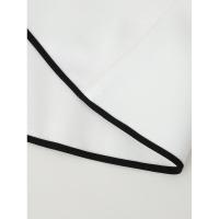 Mini vestido blanco con cordones y cuello levantado para mujer, Vestidos elegantes de manga larga para fiesta, Vestidos clásicos calados para mujer - details 7