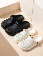 Sandalias De Verano Para Mujer 2024 Pantuflas Impermeables Con Gran Dedo Y Agujeros Zapatillas De Playa Exterior Cerradura Pull on Material EVA Plataforma Sin Tacón Estilo Conciso - details 12
