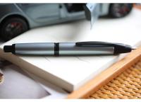 Pluma estilográfica de metal con prensa colorida A1, punta F retráctil con clip dorado/negro, convertidor de tinta, regalo de escritura para oficina y escuela - details 18