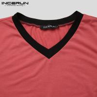 2024 batas de dormir para hombres, camisón de manga corta con cuello en V, ropa de casa acogedora de retazos, albornoces holgados a la moda para hombres, bata - details 20