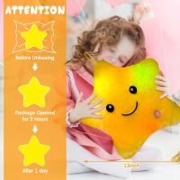 13 '' Creative Twinkle Star Luz nocturna LED brillante Almohadas de felpa Animales de peluche Juguetes Cumpleaños   (púrpura) - details 0