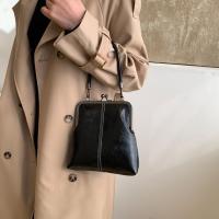 Bolso de hombro elegante con cierre de beso, bolso cruzado de estilo chino Retro de cuero PU, bolso de mujer Vintage de gran capacidad de Color sólido - details 44
