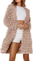 Nueva chaqueta de piel artificial de otoño e invierno, abrigo largo de piel con apertura frontal a la moda - details 5