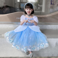 Vestido de Cosplay de princesa Cenicienta para niña y niño, tutú de Carnaval con lentejuelas, ropa de malla para regalo de cumpleaños - details 3