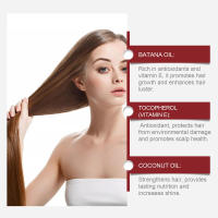 El aceite de ricino nutre e hidrata el cabello, dejándolo suave y brillante, mejorando la sequedad y el encrespamiento. Mascarilla para el cuidado del cabello - details 5