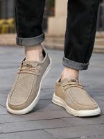 (Lo mejor) Zapatillas de punto transpirables para hombre, ligeras y antideslizantes, de color liso, deportivas y sencillas - details 2