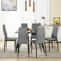 Sillas de Comedor Juego de 4 Sillas de Metal para Cocina, Silla de Mesa Comoda Silla con Asiento Tapizado, Negro - details 103