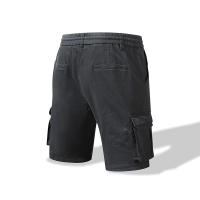 Pantalones cortos informales de algodón 2024 para hombre, Shorts holgados de cintura elástica con múltiples bolsillos, a la moda, novedad de verano 100% - details 2