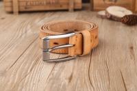 Cinturones de diseñador para hombre, piel de vaca auténtica de alta calidad, color marrón, de lujo,talla grande, 100% grano real - details 14