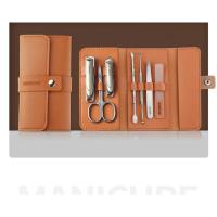 7 unids/set de cortaúñas de acero inoxidable, juego de cortaúñas con bolsa plegable, Kits de cortador de manicura, tijeras, herramienta de maquillaje de belleza - details 5