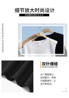 Chaleco de algodón puro pesado de estilo americano para hombre, ropa de verano para exteriores, camiseta sin mangas de Color sólido, baloncesto, Fitness, deporte Shou - details 7