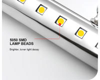 Lámpara LED de pared para espejo de baño, luz nórdica impermeable para dormitorio y sala de estar, color blanco cálido, CA 220V 110V - details 8