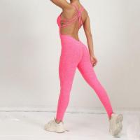 Mallas deportivas ahuecadas plisadas para otoño e invierno, conjunto de mono de Yoga, Leggings deportivos sin espalda que se abrazan al cuerpo, nuevo - details 2