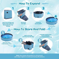 Piscina portátil para mascotas, perros, gatos y niños Piscina plegable para bañar perros, ideal para el verano - details 7