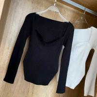 Suéter de Manga Larga con Cuello Cuadrado para Mujer Jersey de Punto para Primavera y Otoño - details 10