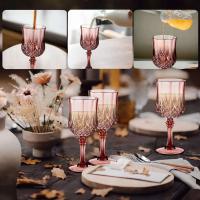Copas de plástico dorado de 7oz, cristalería para bodas, copas de agua de cristal, copas de champán (16, oro rosa) - details 4