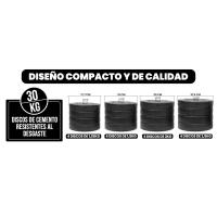 Juego de Mancuernas Ajustables 4 en 1 con Barra Recta de Conexión, Discos