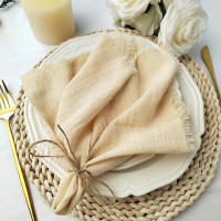 Pañuelos de Gasa de Seda de Cola de Abejas Retro 10pcs, 32x32cm, Reutilizable para Boda, Fiesta, Decoración de Mesa de Navidad - details 17