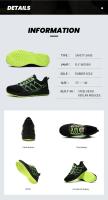 Zapatos de seguridad ultraligeros para hombre y mujer, zapatillas de trabajo antideslizantes con punta de acero, transpirables, 48 - details 12