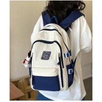 Mochila de gran capacidad femenina-japonesa color de contraste marca de moda mochila para estudiantes universitarios bolsa de viaje de ocio nueva bolsa para computadora - details 9
