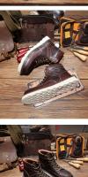 Botas de hombre de alta gama, estilo herramienta, de cuero vacuno de primera capa. - details 13