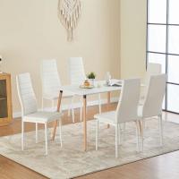 Sillas de Comedor Juego de 4 Sillas de Metal para Cocina, Silla de Mesa Comoda Silla con Asiento Tapizado, Negro - details 74