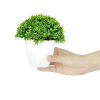 Plantas artificiales en maceta, bonsái verde, árbol pequeño, plantas de hierba, adorno en maceta, flores falsas para decoración del jardín del hogar, fiesta de boda - details 5