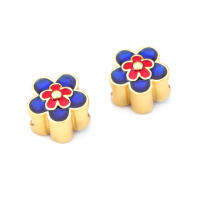 Pulseras de Brass Dorado Mate 4PCS Grande Agujero Abalorios para Hacer Joyas DIY - details 114