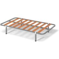Marco de Cama para Niños Somier 135x190 cm Reforzado con Acerado, Láminas de Chopo y Pintura Metalizada Incluye Juego de 4 Patas - details 4