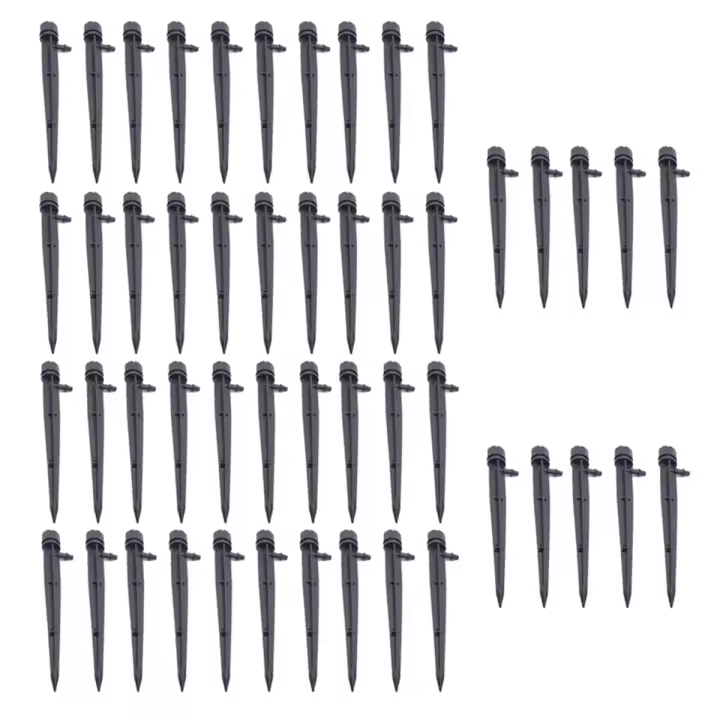 50 Uds. Gotero ajustable de 8 agujeros con pinchos, aspersor de jardinería, emisores de riego, dispositivo de riego para invernadero de jardín - 1
