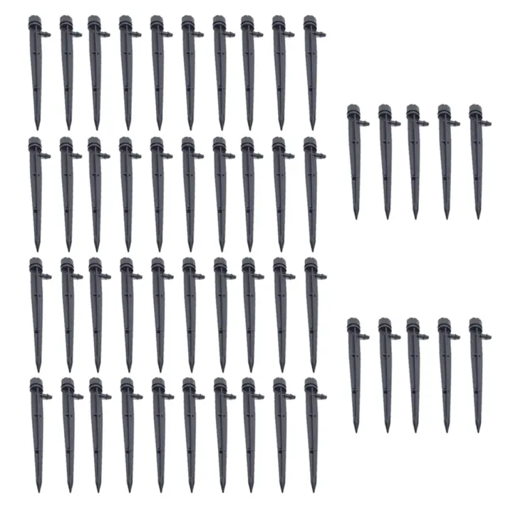 50 Uds. Gotero ajustable de 8 agujeros con pinchos, aspersor de jardinería, emisores de riego, dispositivo de riego para invernadero de jardín - 1