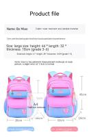 Mochilas escolares de primaria para niñas, mochila bonita rosa y azul, gran capacidad, regalo para niños - details 2