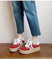 Zapatos de entrenamiento alemanes de suela gruesa que combinan con el color nuevo aumento de altura pequeño versátil con cordones de suela plana deportes y ocio zapatos Forrest Gump - details 8
