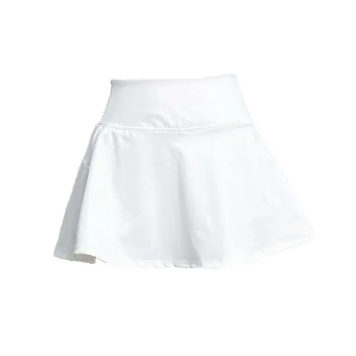 Falda de Yoga dividida 2 en 1, pantalones cortos antiexposición, falda deportiva elástica de cintura alta, ropa deportiva para gimnasio, forro de seguridad, falda de verano para mujer - 1