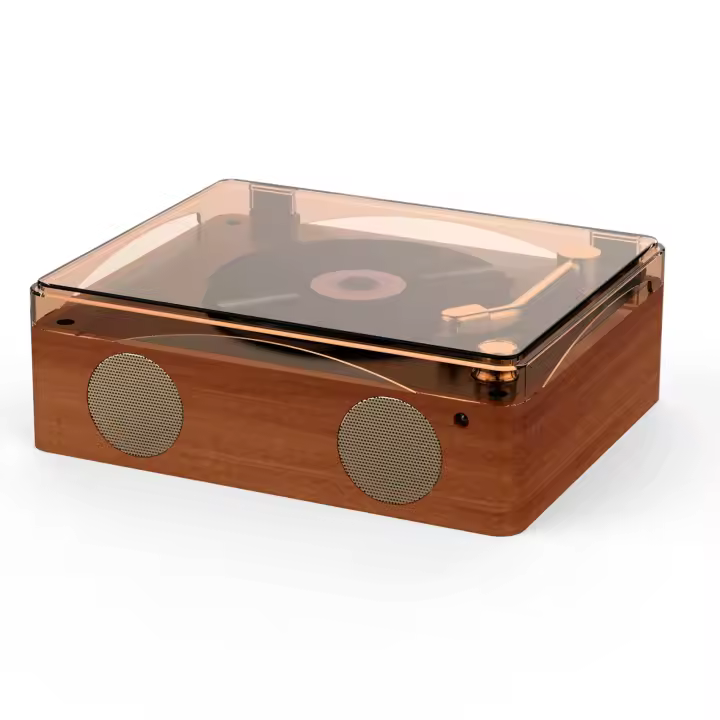 Reproductor de CD portátil retro - Altavoz doble Bluetooth/USB - Con toma de auriculares - Funda guardapolvo - Mando a distancia Mando a distancia - 1