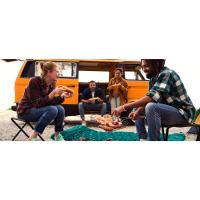 colchoneta camping azul eléctrico 10cm