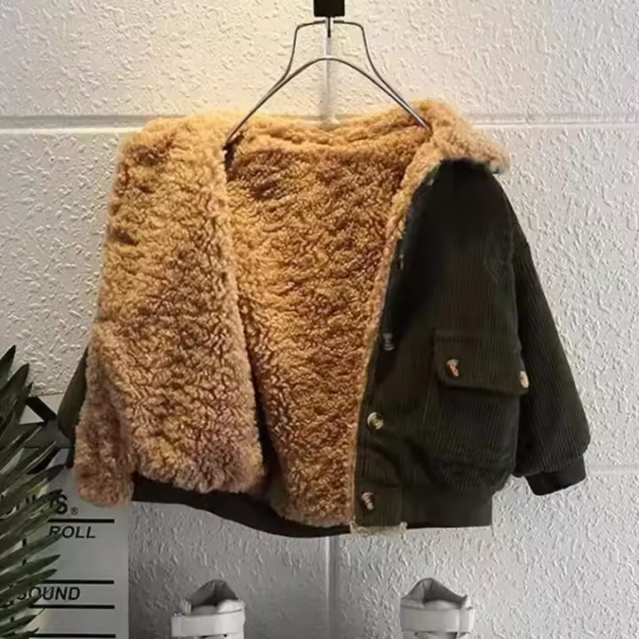 Chaqueta de pana para abrigarse, moda infantil de invierno, prendas de abrigo de alta calidad. - 1