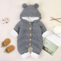 Ropa de bebé recién nacido, Cárdigan con capucha, Ropa de moda para bebés y niños pequeños, Otoño e Invierno - details 1